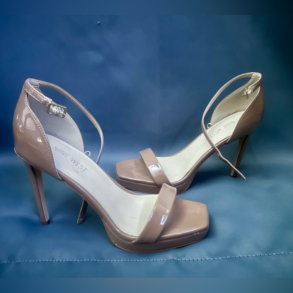 Nine West Nude Ankle Strap Heel